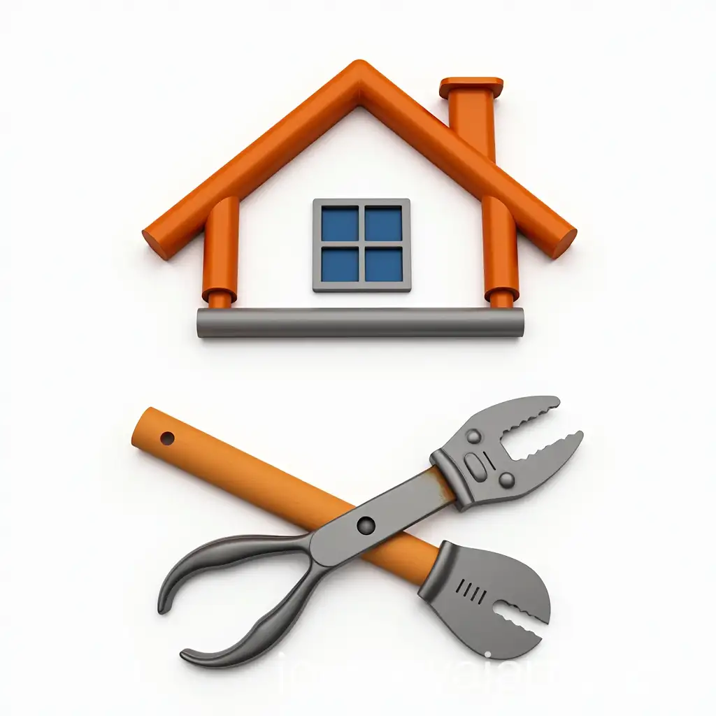Logo-Design-for-Repair-and-Construction-Services-Featuring-Tools-and-House-Elements