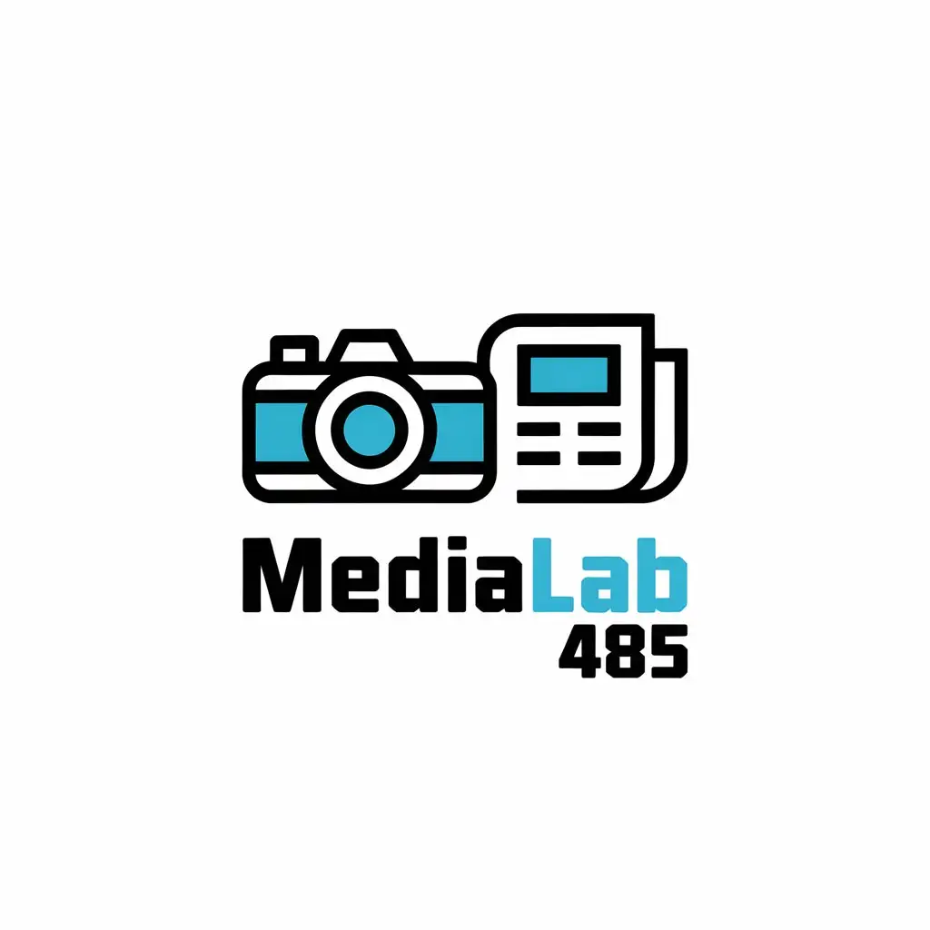 LOGO Design For MediaLab 485 Camera and Newspaper Theme for Education Industry