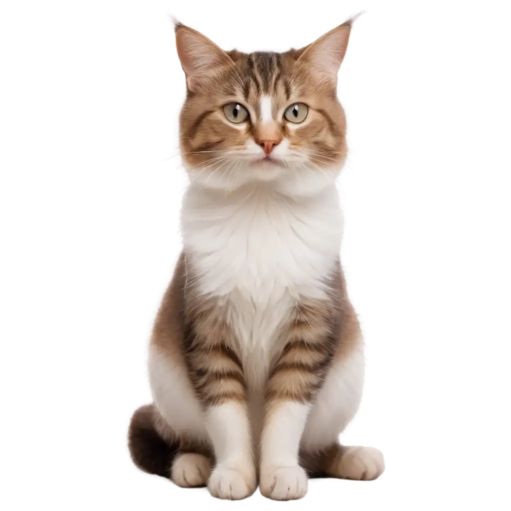 A cute cat in sitting position,  ,cat shadow, hyper realistic