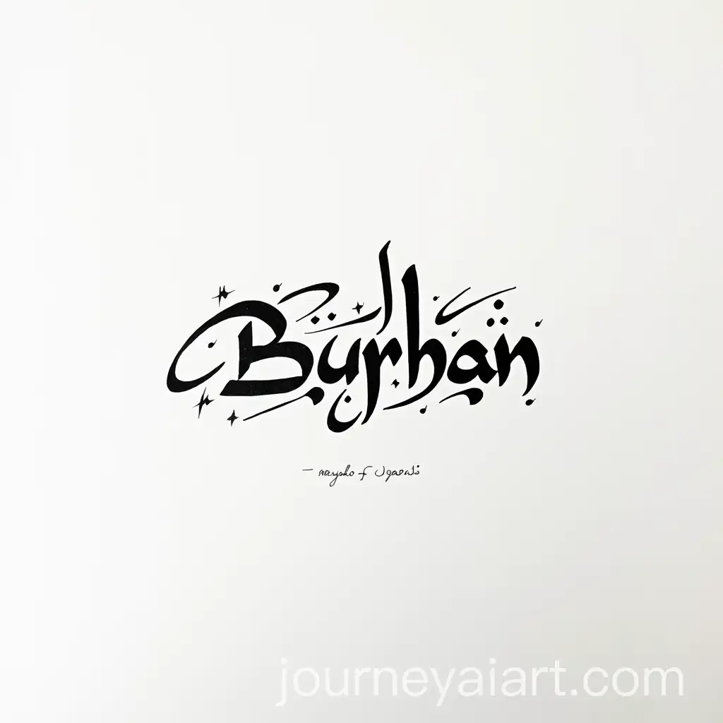 Arabic-Calligraphy-of-Burhan-on-White-Paper