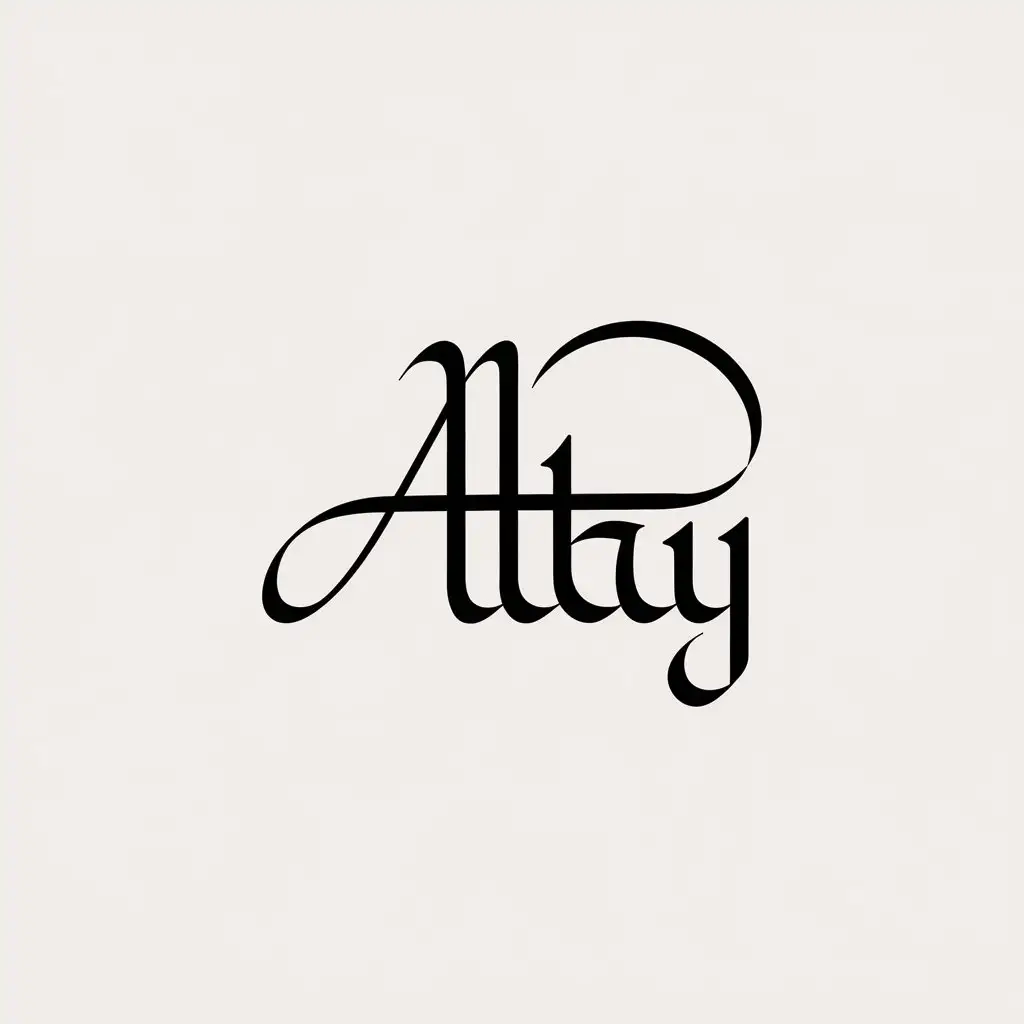 LOGO Design for ALTAY CalligraphyInspired Elegant Strokes with Structured Grid for Luxury Restaurant Branding