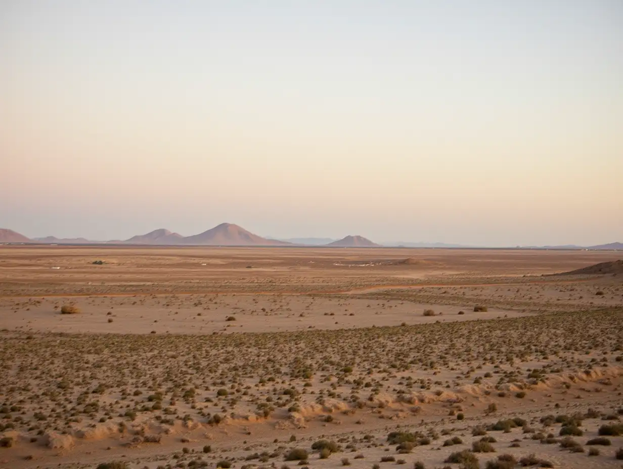 a landscape photo of a vast desert landscape