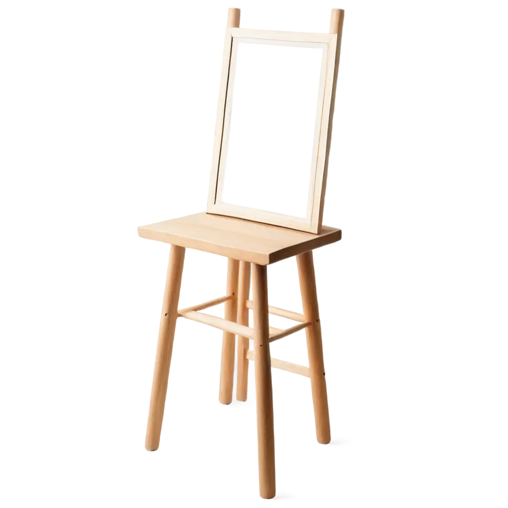 Photo-Frame-on-a-Stool-PNG-Image-Perfect-for-Design-Projects-and-Web-Use