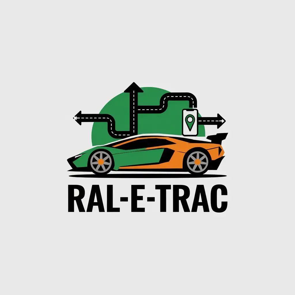 LOGO Design for RaleTrac Supercar Roads and GPS Navigation in Automotive Industry