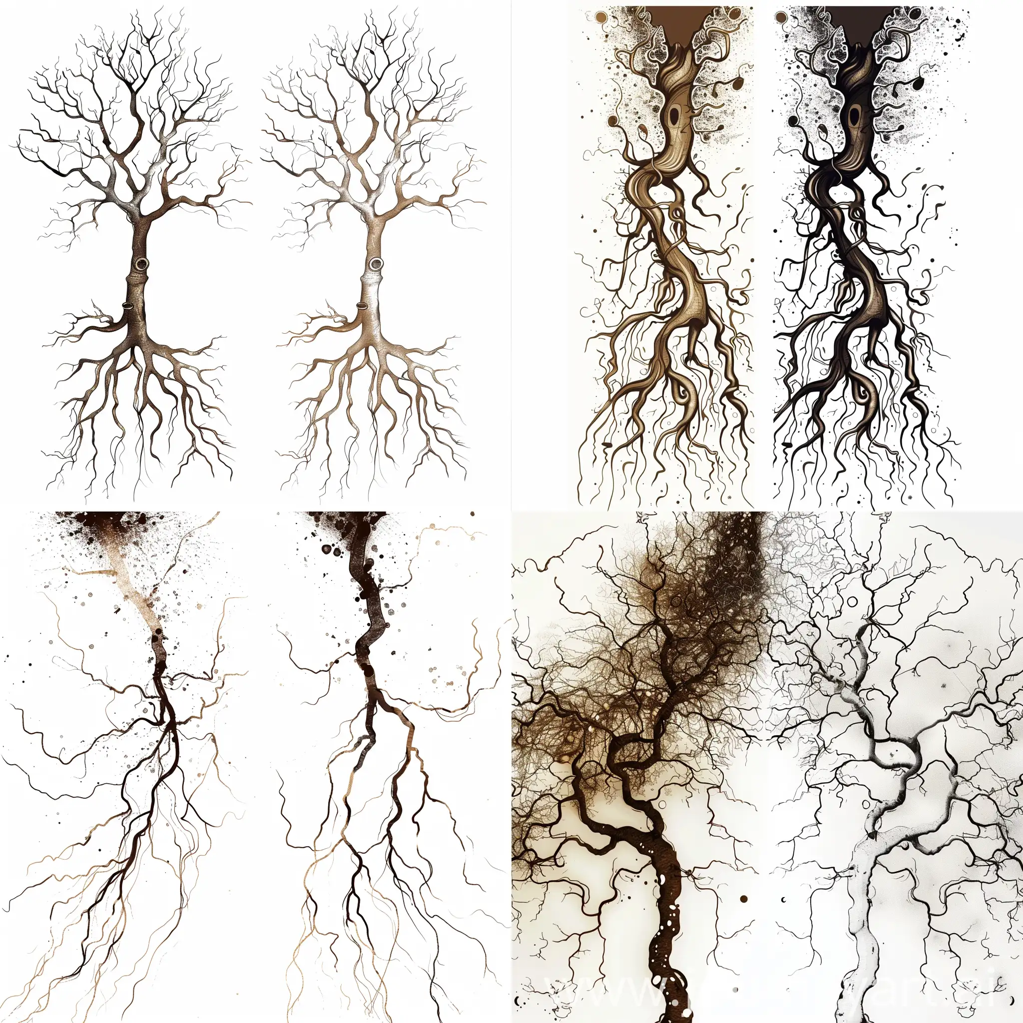 Detailed-Digital-Style-Root-Drawings-with-Thin-Lines-and-Fibrous-System