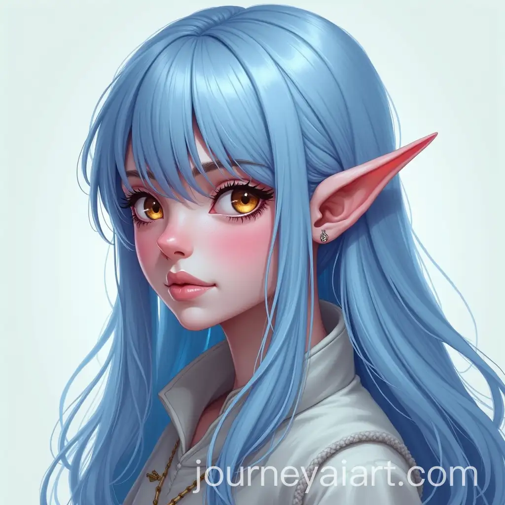 Portrait-of-a-Female-Elf-Sorcerer-with-Light-Blue-Hair-and-Golden-Eyes