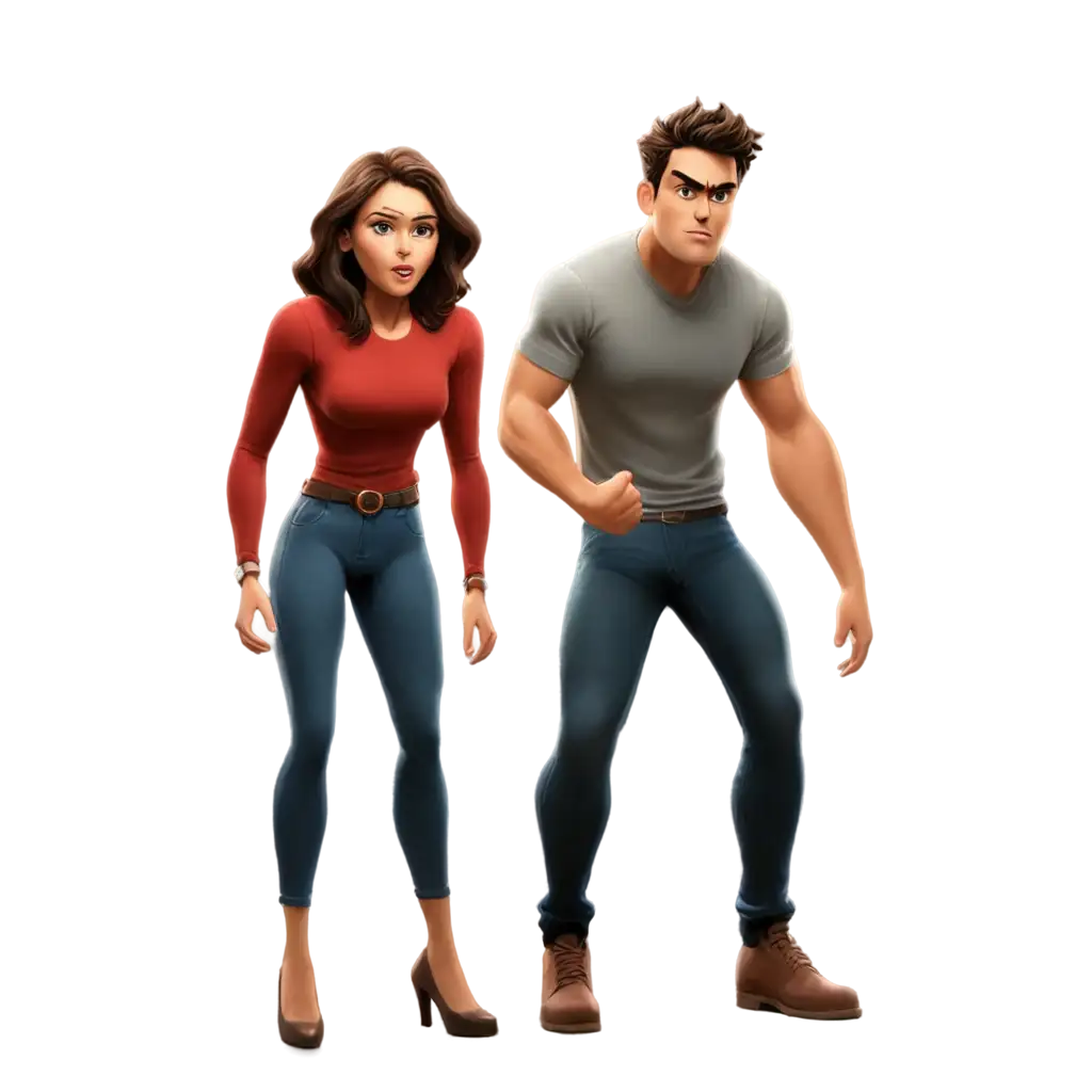 Angry-Cartoon-Parents-PNG-Image-NonRealistic-Illustration-of-Mom-and-Dad