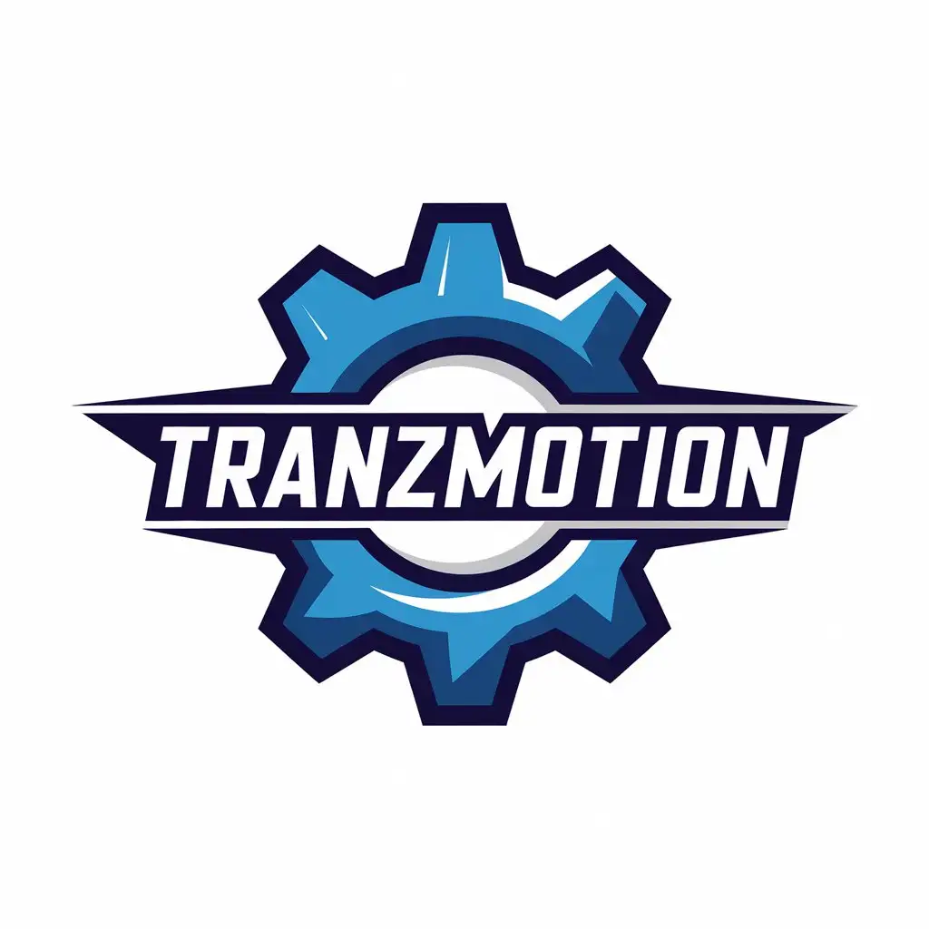 LOGO Design for TranzMotion Modern Bold Blue White with Automatic Transmission Theme