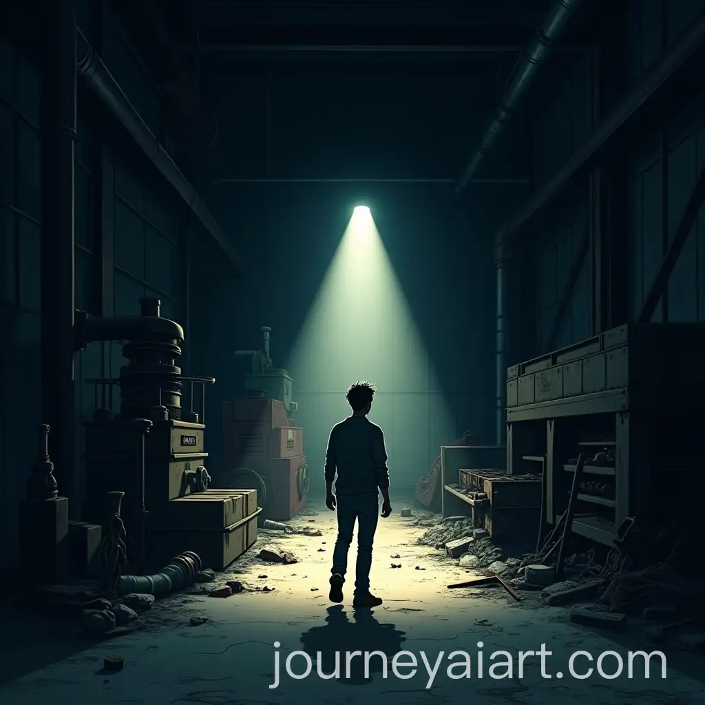 Exploring-an-Abandoned-Factory-with-a-Flashlight