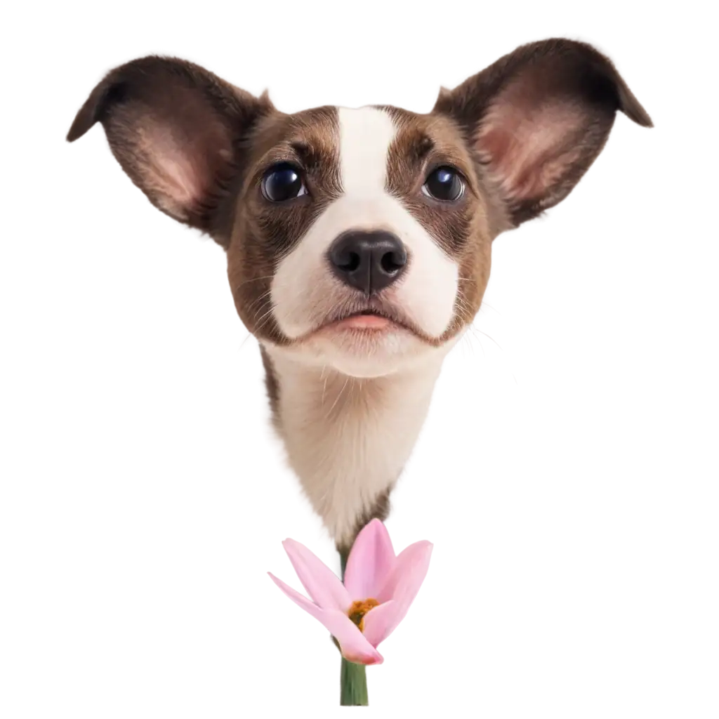 Stunning-PNG-of-a-Flower-with-a-Dog-Face-Uniquely-Blending-Nature-and-Whimsy