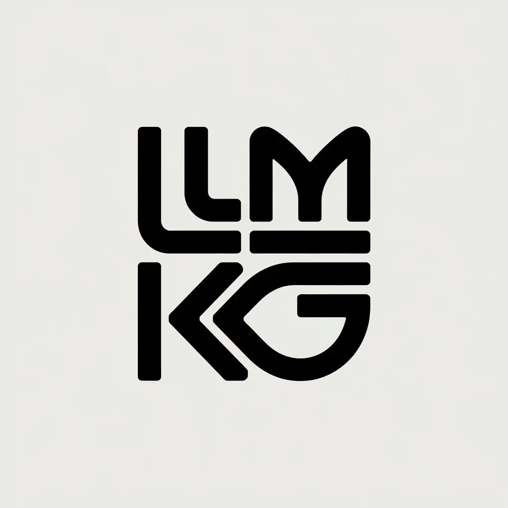 a vector logo design,with the text "llm kg", main symbol:llm kg,Moderate,be used in Internet industry,clear background