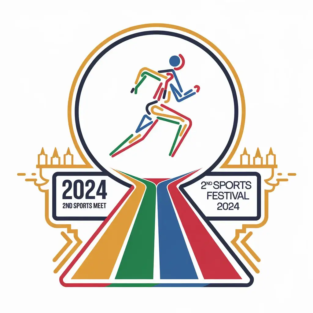 LOGO-Design-for-2024-2nd-Sports-Meet-Dynamic-Runner-with-Colorful-Track-and-School-Spirit