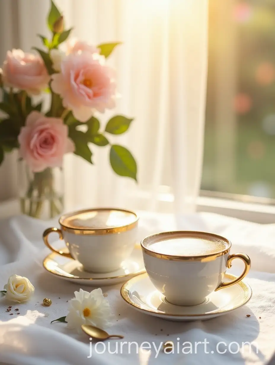 Elegant-Cappuccino-Display-with-Gold-Accents