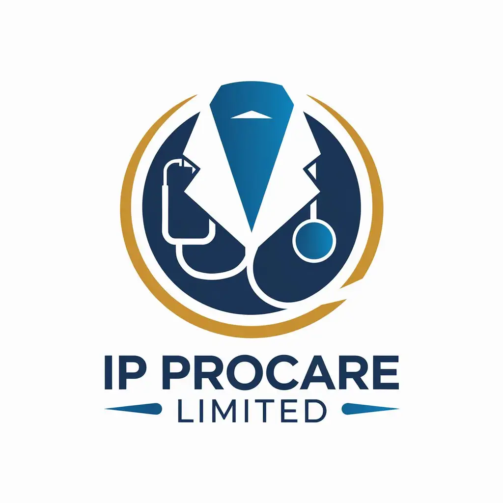 a vector logo design,with the text "IP ProCare Limited", main symbol:IP ProCare Limited,Moderate,clear background