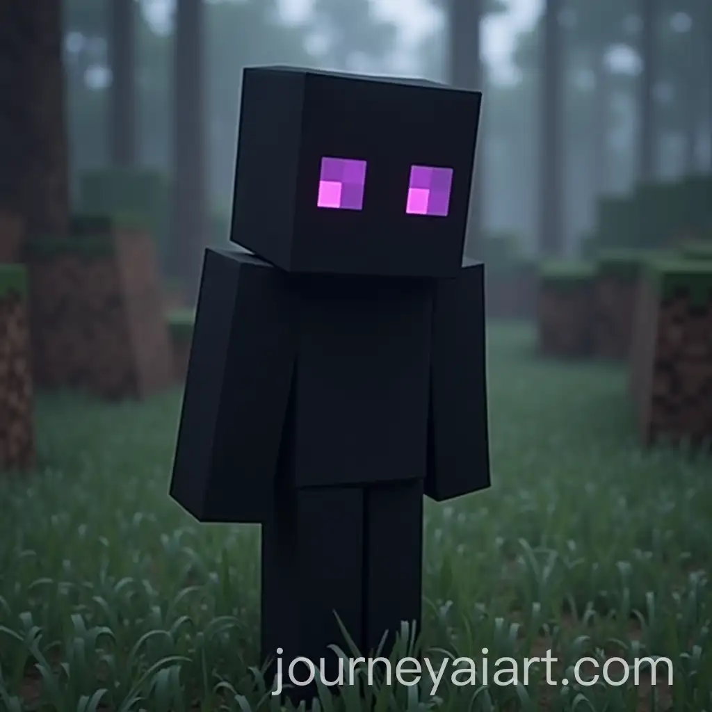 Realistic-Minecraft-Enderman-in-Natural-Environment