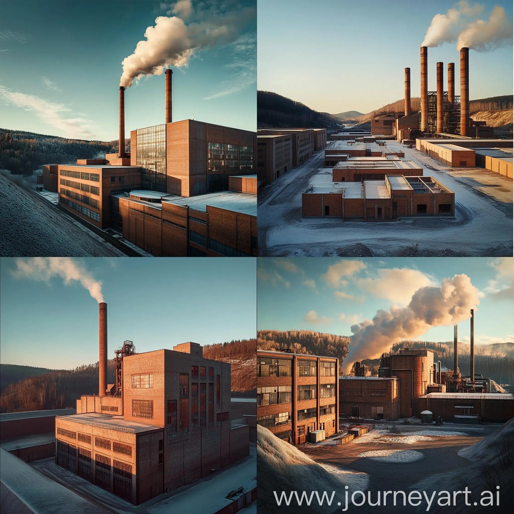 Modern-Brick-Factory-in-Daylight