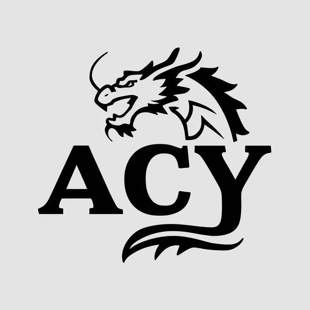 LOGO-Design-for-ACY-Dragon-Symbol-with-Moderate-Style-and-Clear-Background