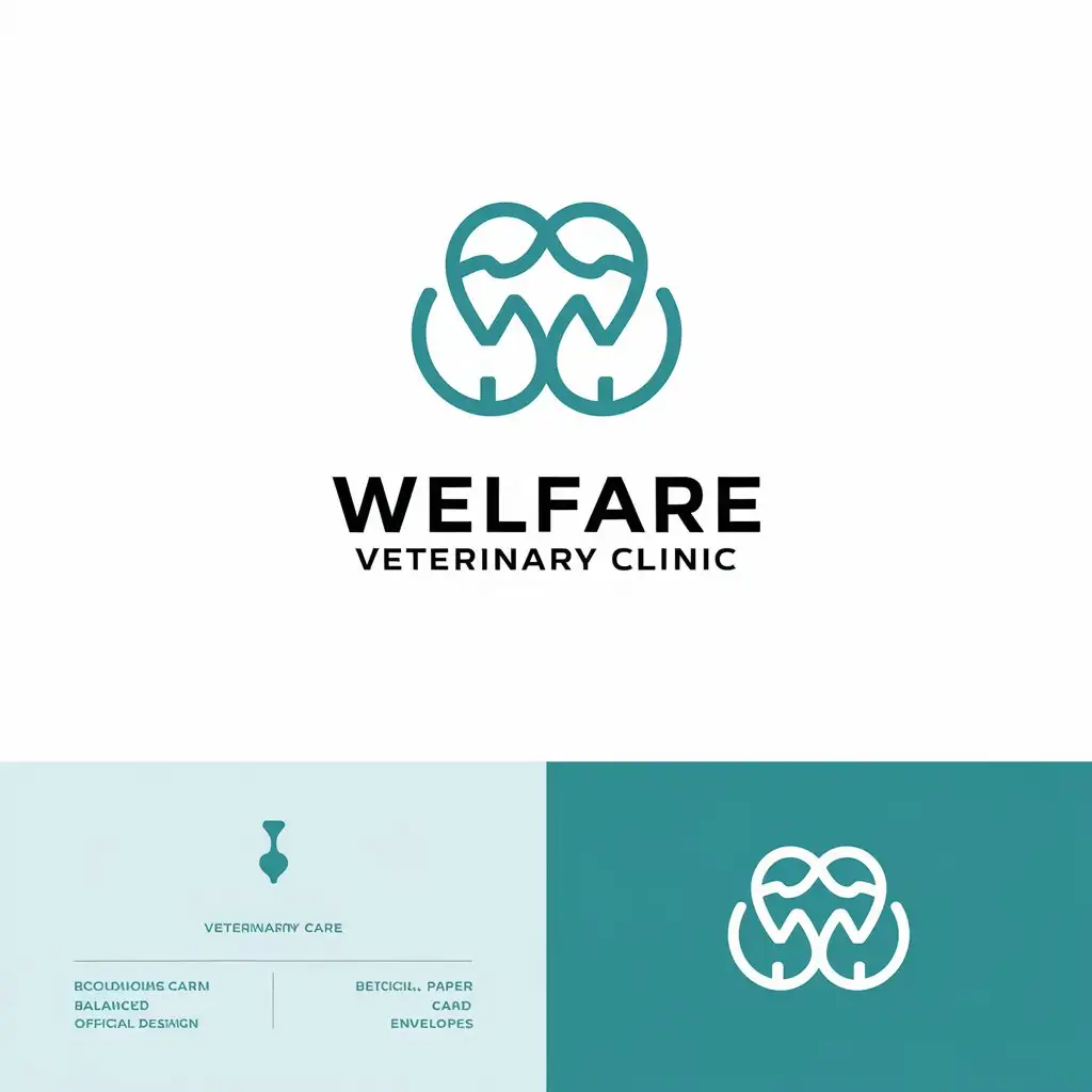 LOGO Design for Welfare Veterinary Clinic Modern Sleek and Minimalistic with ForwardThinking Veterinary Care Symbolism