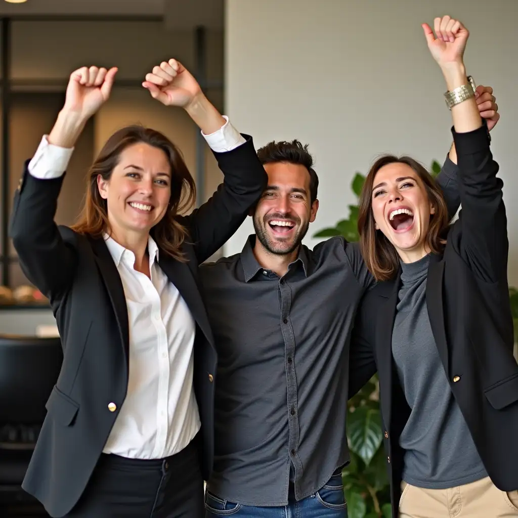 Energetic-Colleagues-Celebrating-Victory-in-Office-Environment