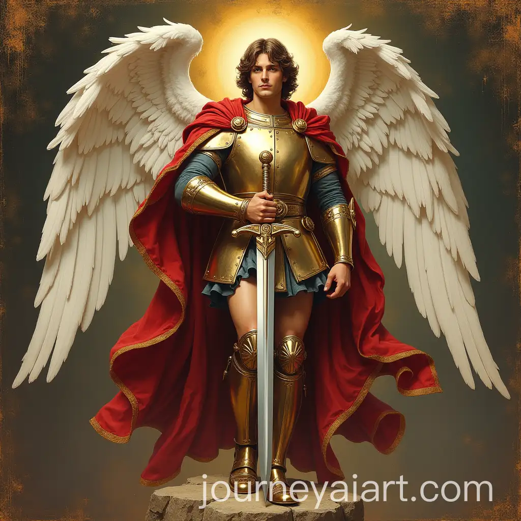 Saint-Michael-the-Archangel-Posing-Elegantly-with-Wings-and-Sword