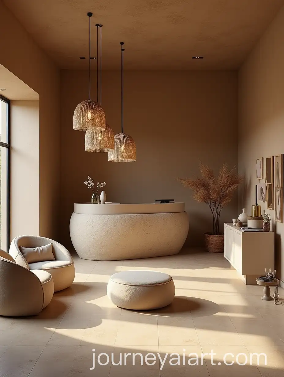 AI-Art-Prompt-ExpansionModern-Minimalist-Beauty-Clinic-with-Stone-Reception-and-Chandeliers