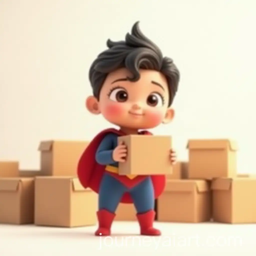 Baby-Superman-Holding-a-Cardboard-Box-in-PixarStyle-Art