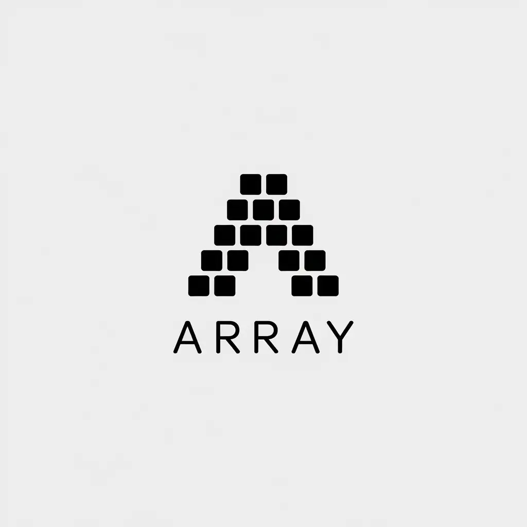 LOGO Design for Array Minimalistic A Symbol with Matrix Boxes Representing Lists