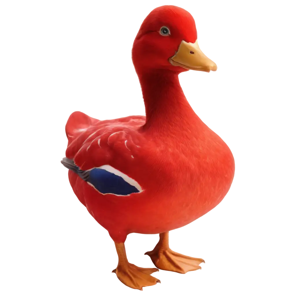 Big colour red duck