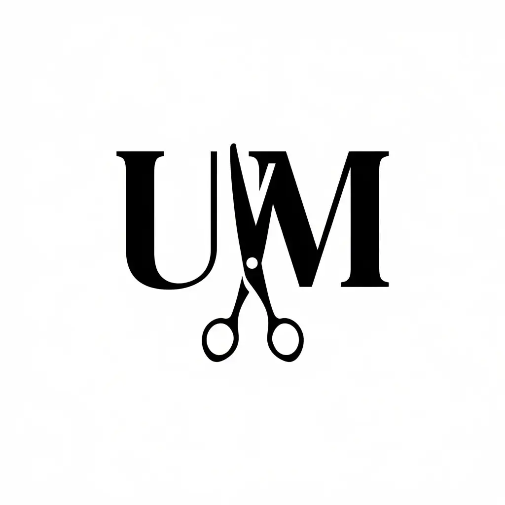 LOGO-Design-for-Beauty-Spa-Um-with-Scissors-Symbol-on-Clear-Background