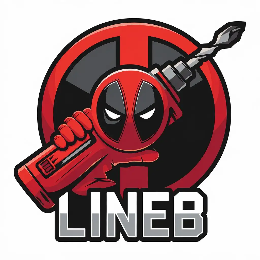 LOGO Design For Drill Deadpool Theme on Moderate Clear Background