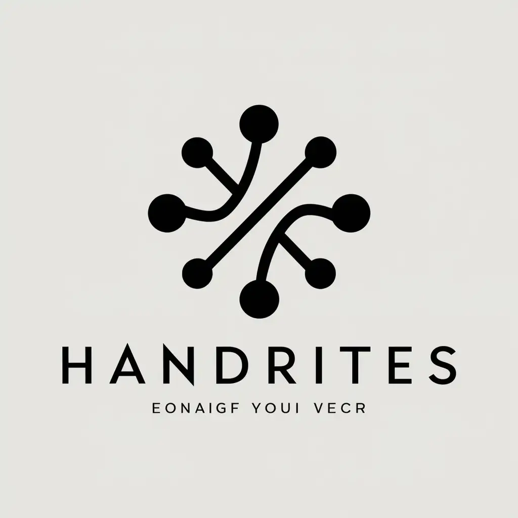 a vector logo design,with the text "handrites", main symbol:pulse,complex,clear background