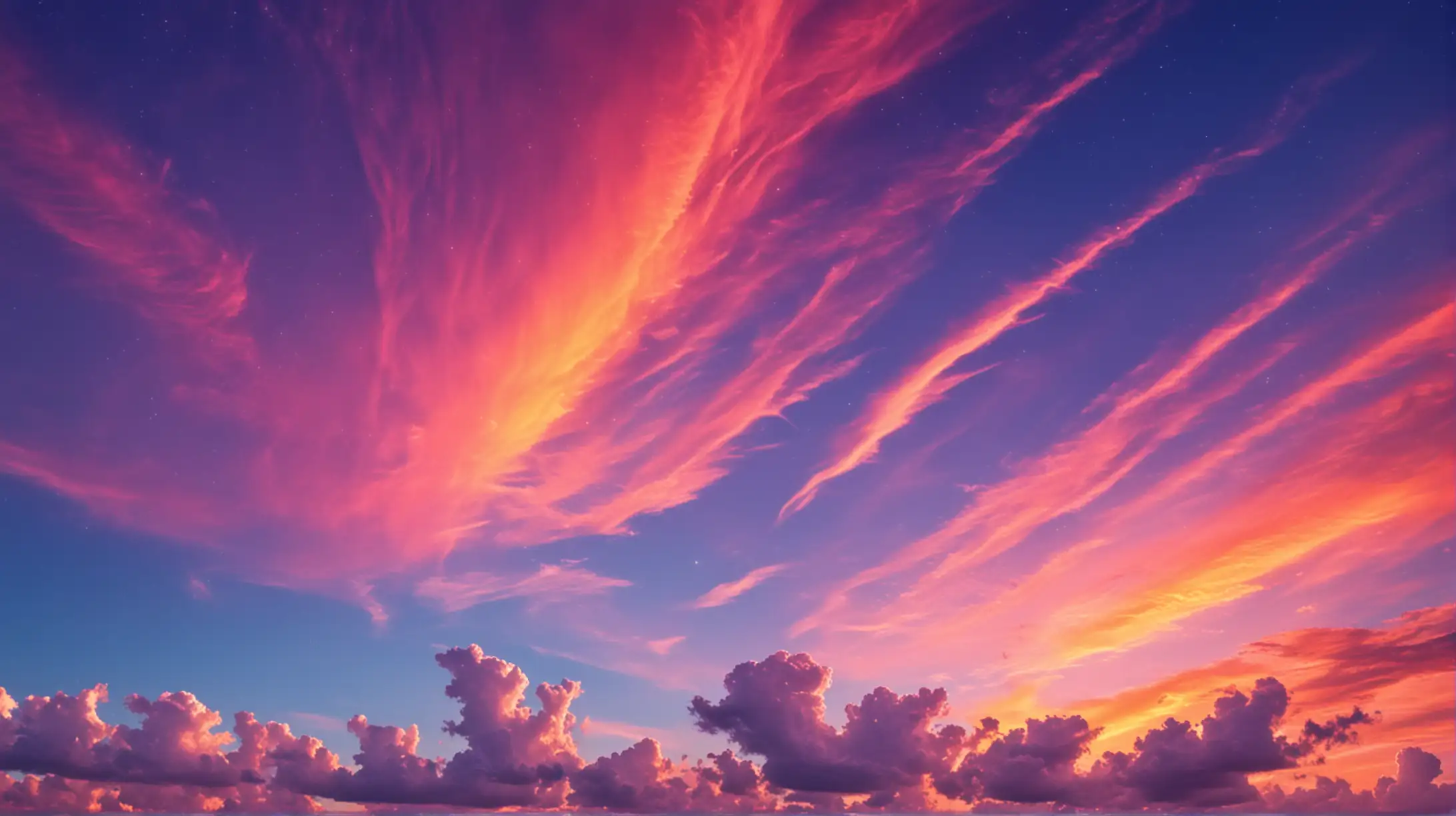 Vivid Sky Background with Bright Colors