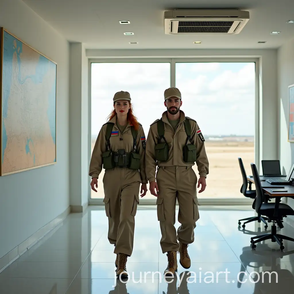 Russian-Military-Pilots-in-Headquarters-with-Tactical-Map-and-Aircraft-Hangars