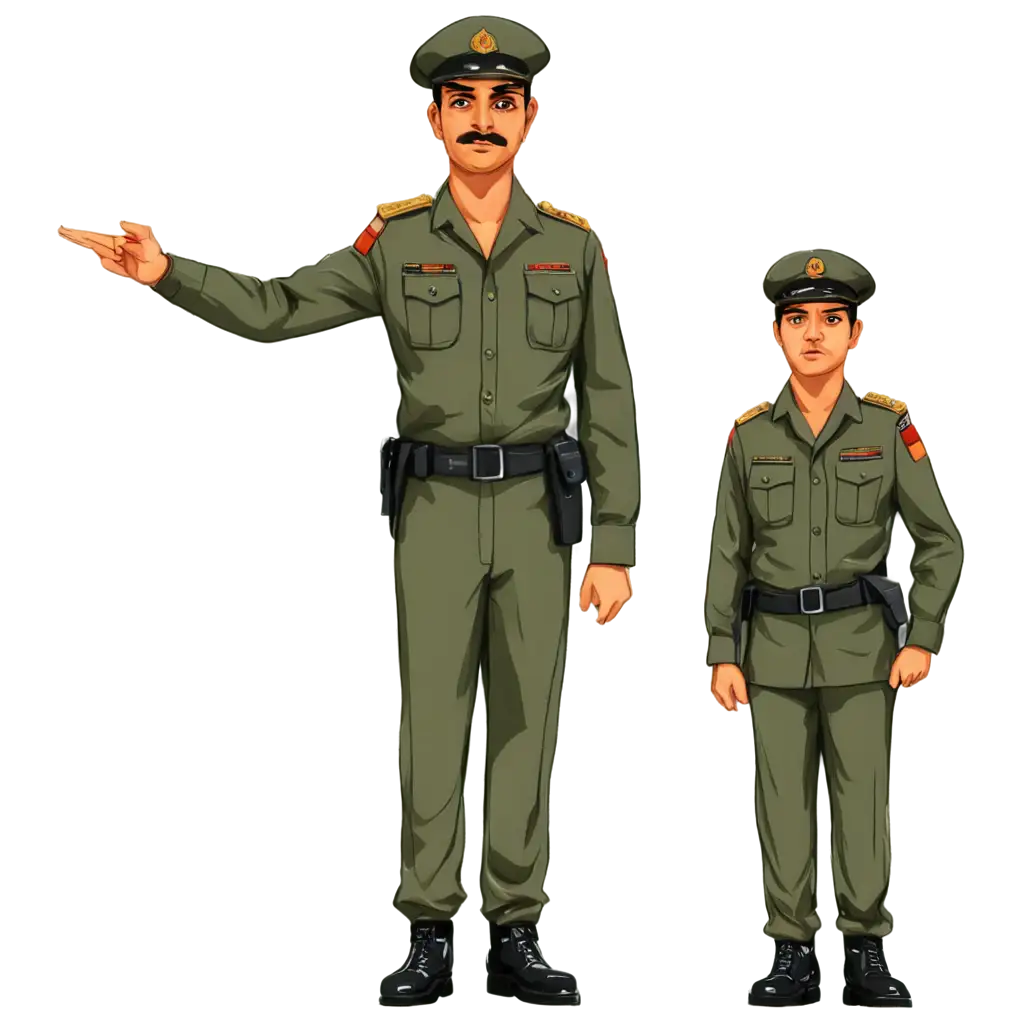 Indian-Army-Officer-Cartoon-PNG-Art-Prompt-for-Creative-Military-Character-Illustration