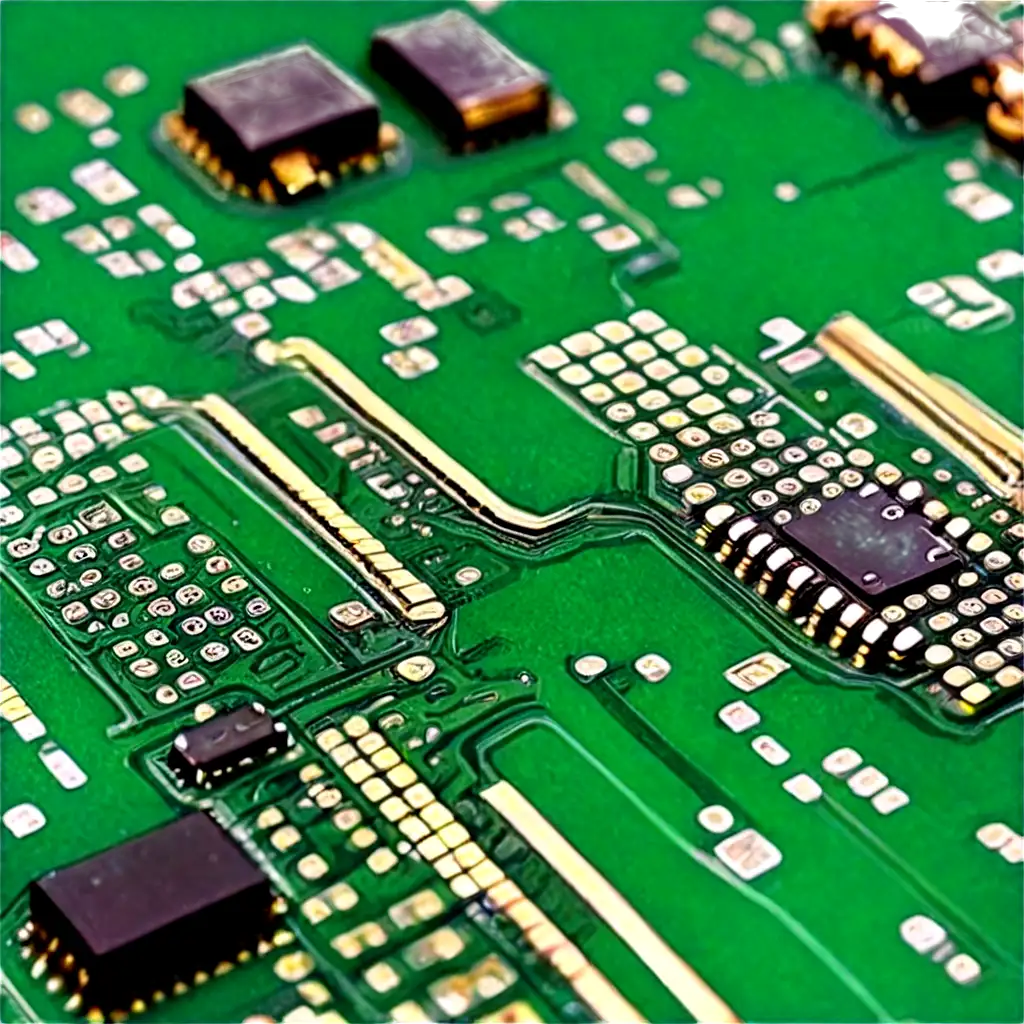 CloseUp-PNG-Image-of-Intricate-Circuit-Board-IC-Details-HighResolution-PCB-Design-and-Component-Pathways