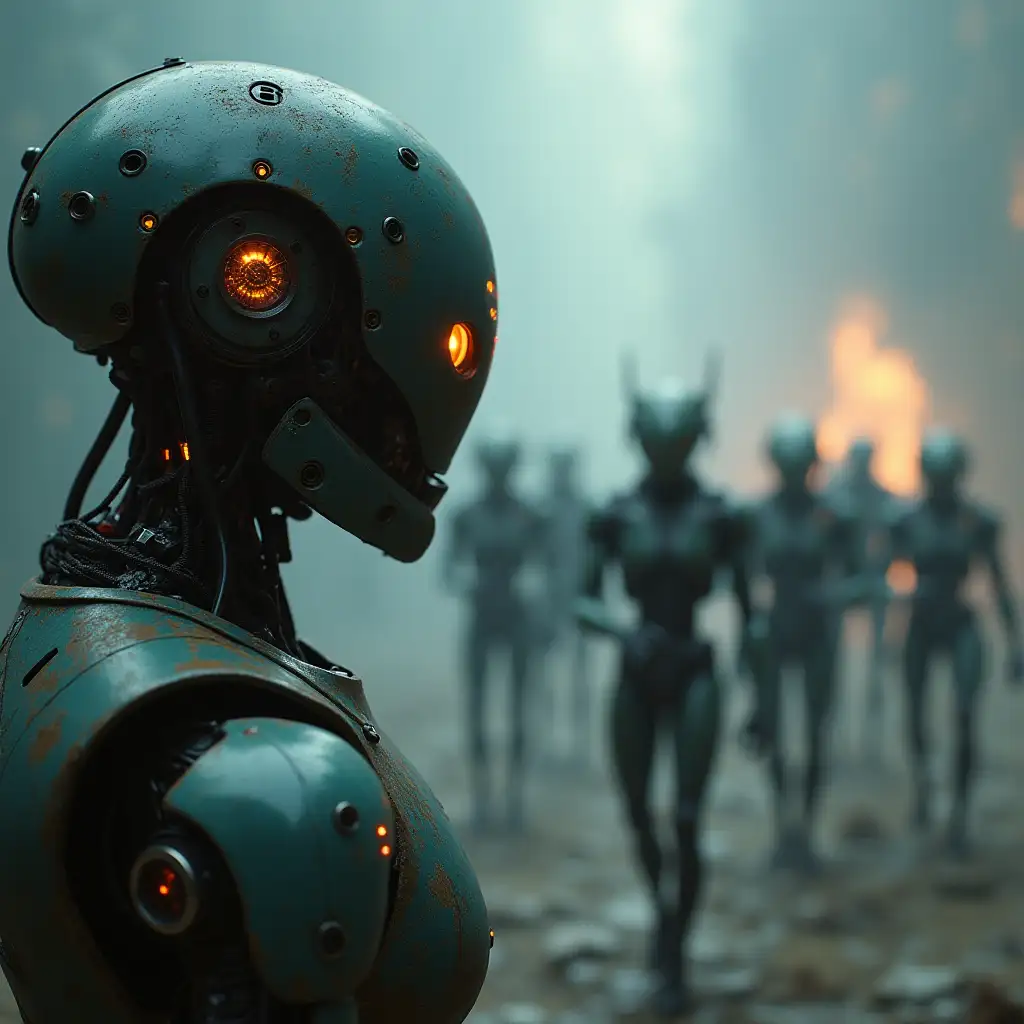 CloseUp-of-a-Robot-Scanning-Diverse-Menacing-Aliens