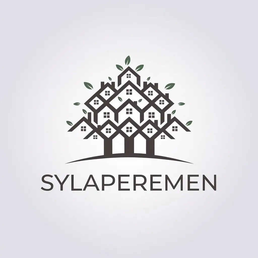 LOGO Design for Sylaperemen Minimalistic Forest Symbol for Real Estate Industry