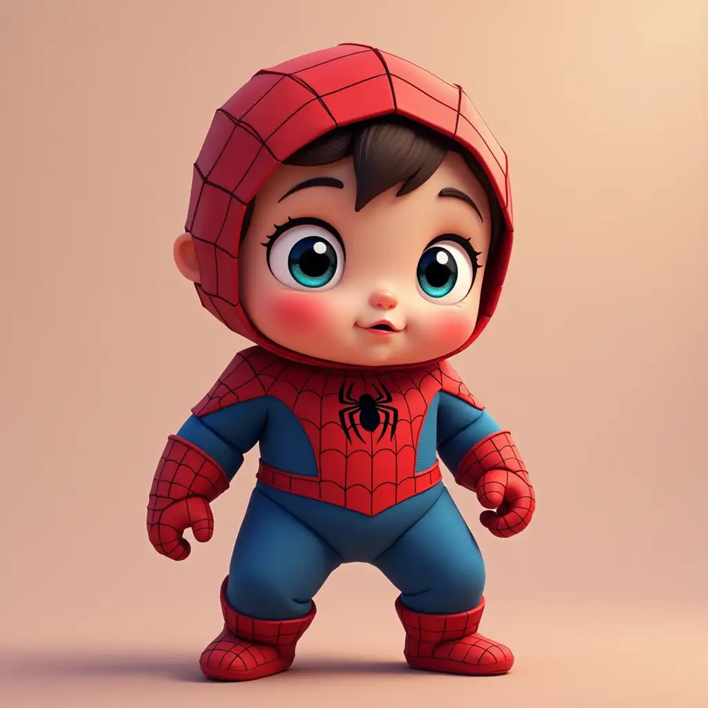 baby anime image with spiderman costume