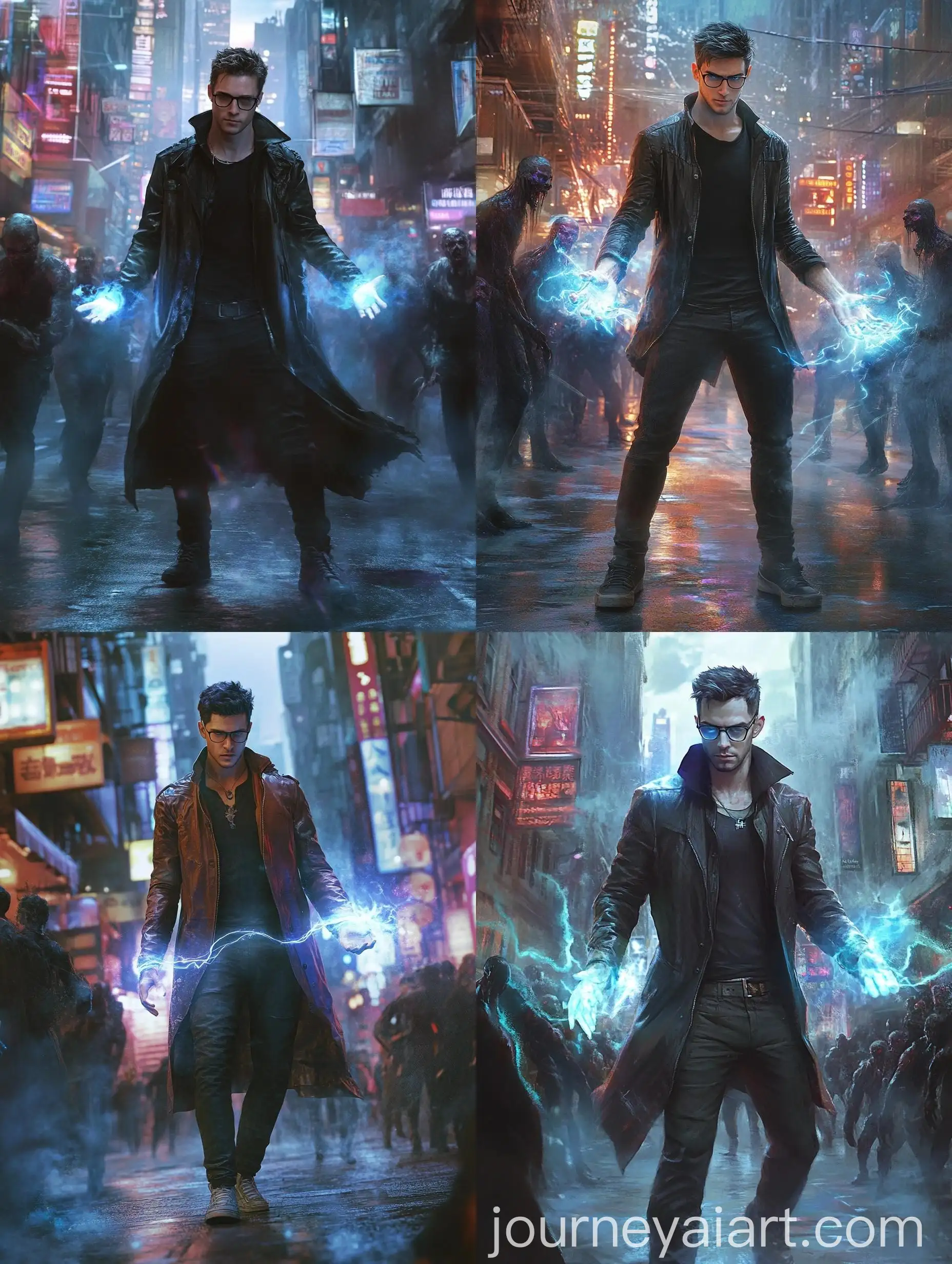 Urban-Fantasy-Wizard-Confronts-Vampires-in-Cyberpunk-City
