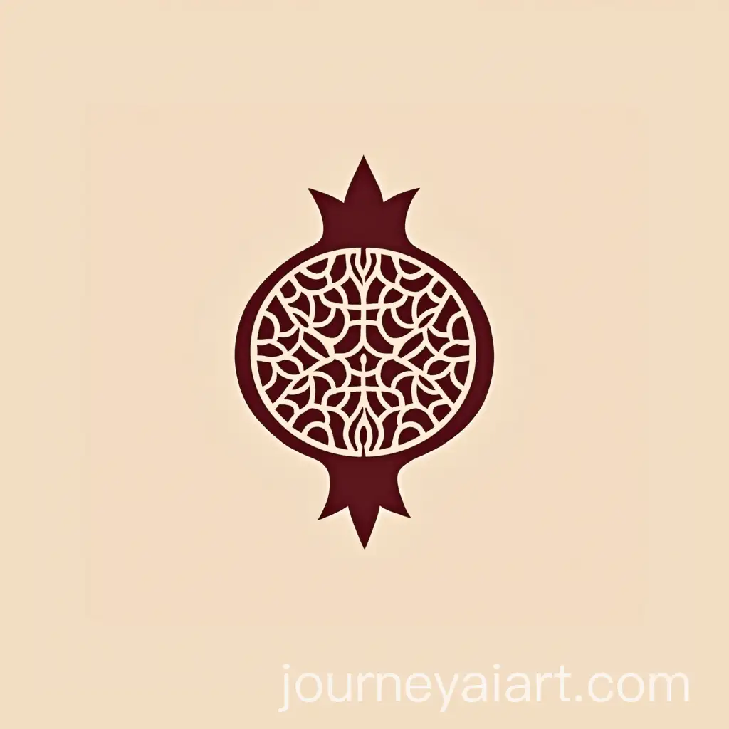 Minimalistic-Pomegranate-Logo-with-Arabic-Mosaic-Pattern