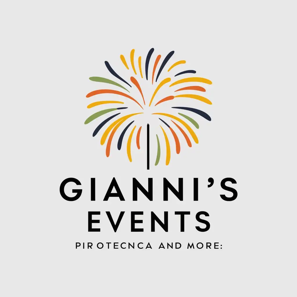 Logo Design for Giannis Events Elegant and Vibrant with Fireworks Theme