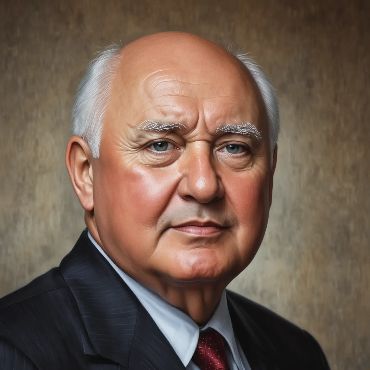 Mikhail Gorbachev Portrait with Perestroika Era Symbolism