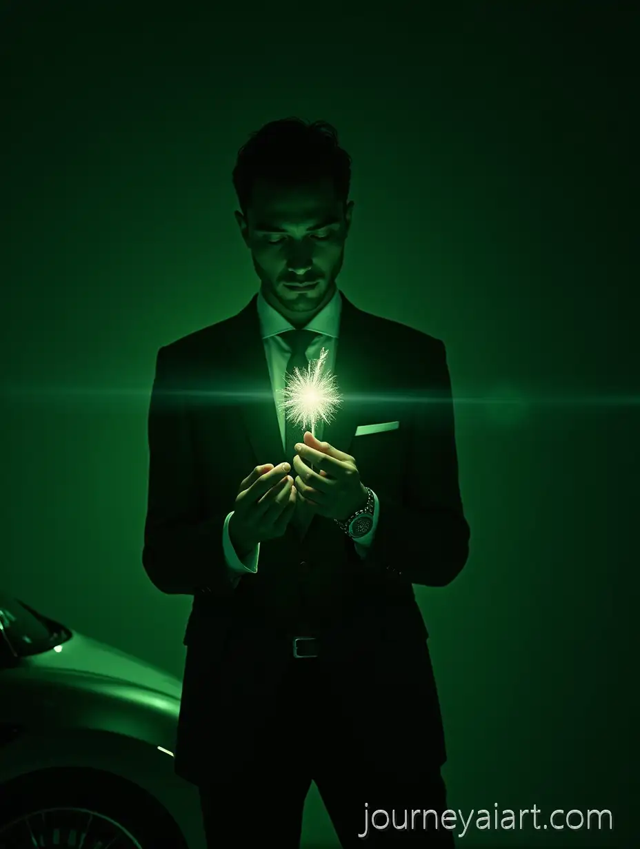 Luxury-BentleyStyle-Car-Campaign-with-Charismatic-Model-Holding-Cannabis-Jewel