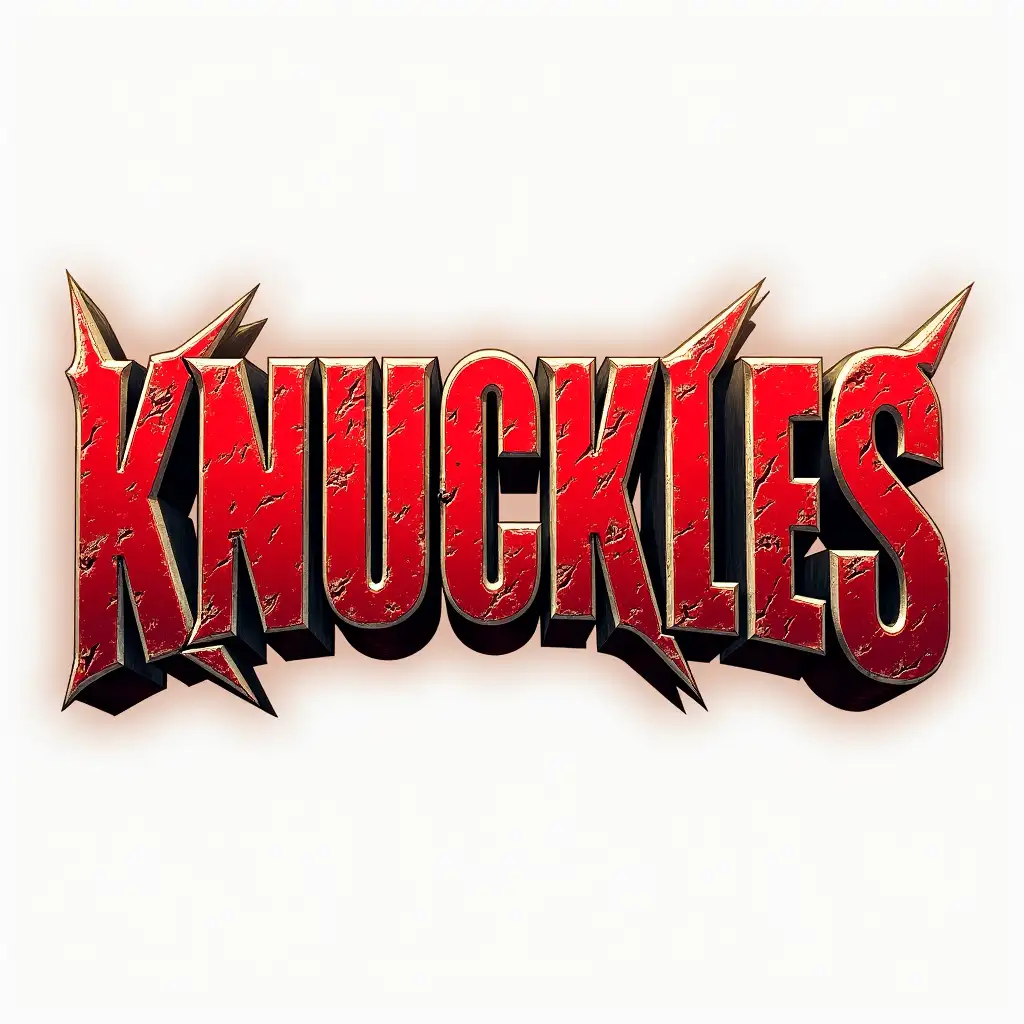 Bold-Typography-Design-for-Knuckles-from-Sonic-Series-with-Rugged-Details