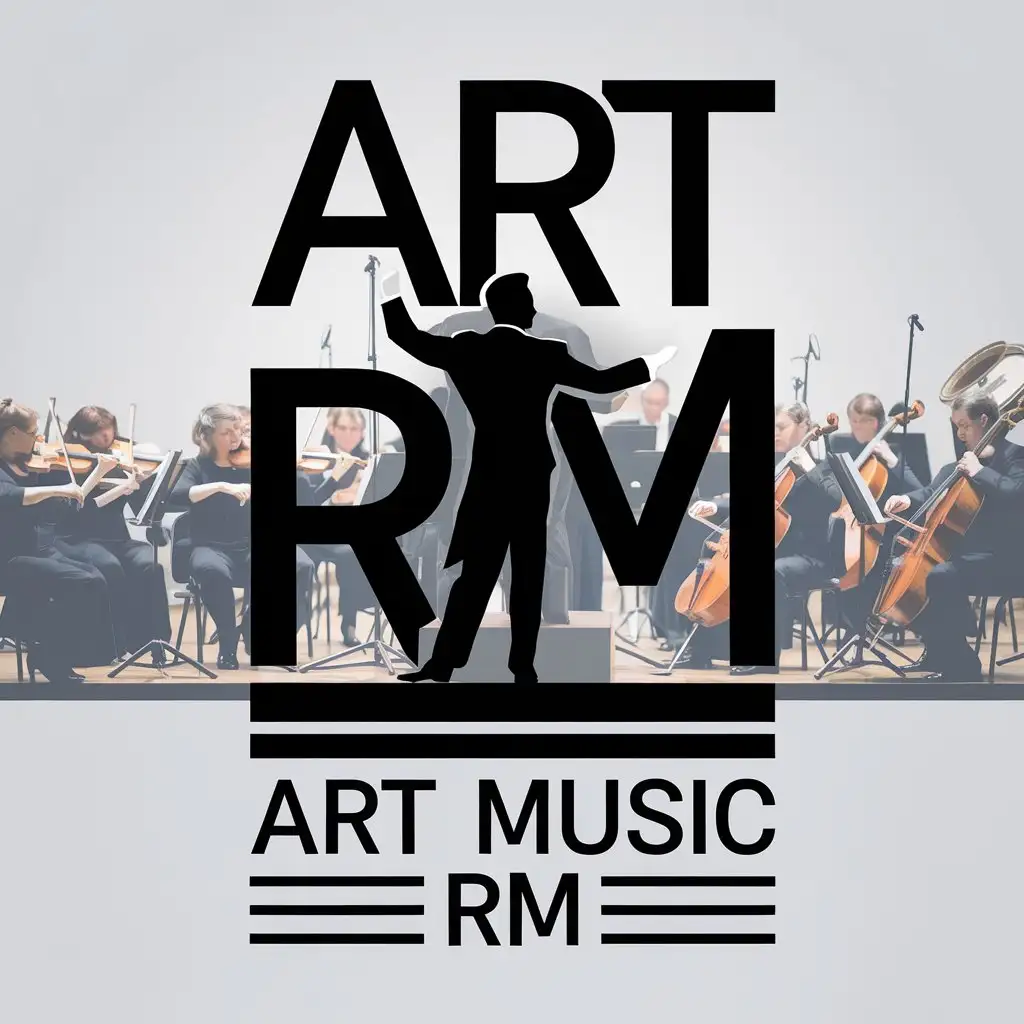 LOGO Design for Art Music RM Instrument Musician and Symphonic Orchestra Theme for Events Industry