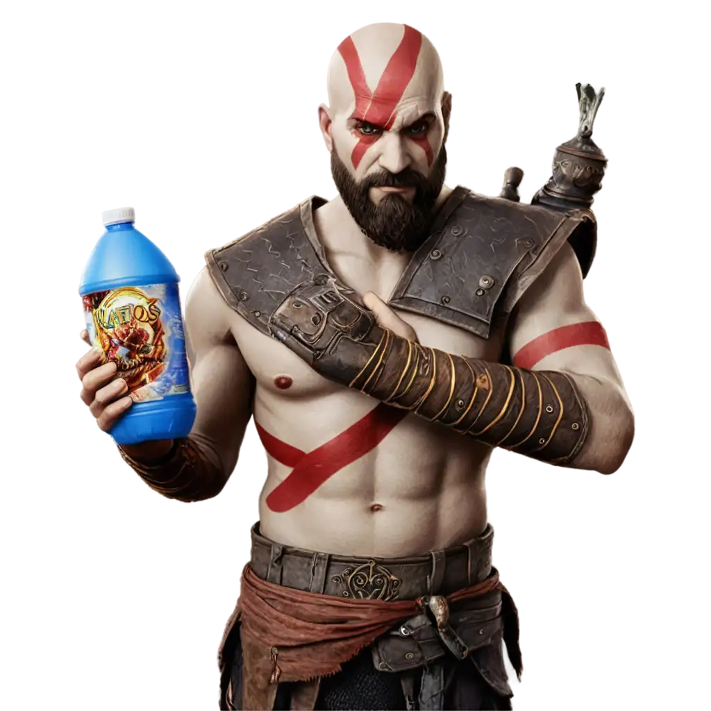 Kratos-Holding-a-Large-Bottle-PNG-HighQualityPNG-Image-Usage-Scenarios-Image-for-Multiple-Uses