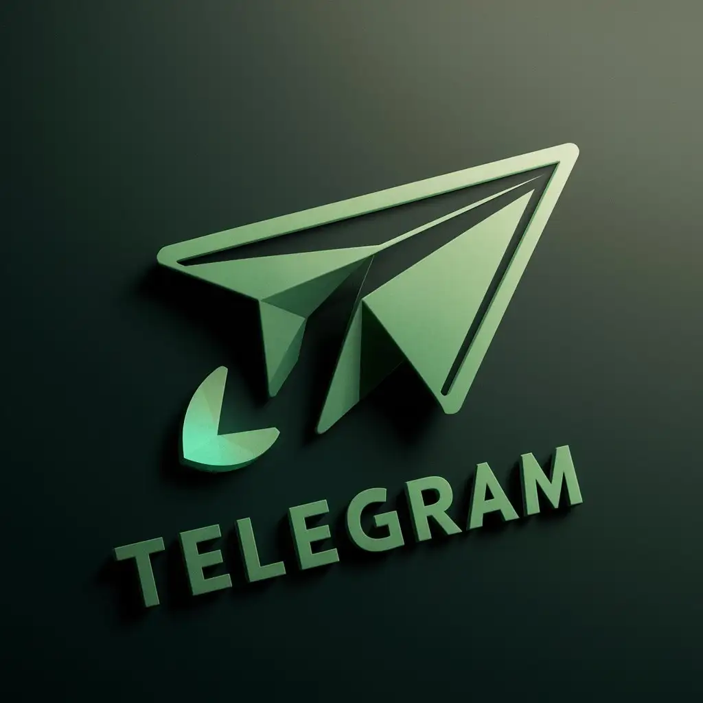 Dark-Green-Telegram-Logo-Design