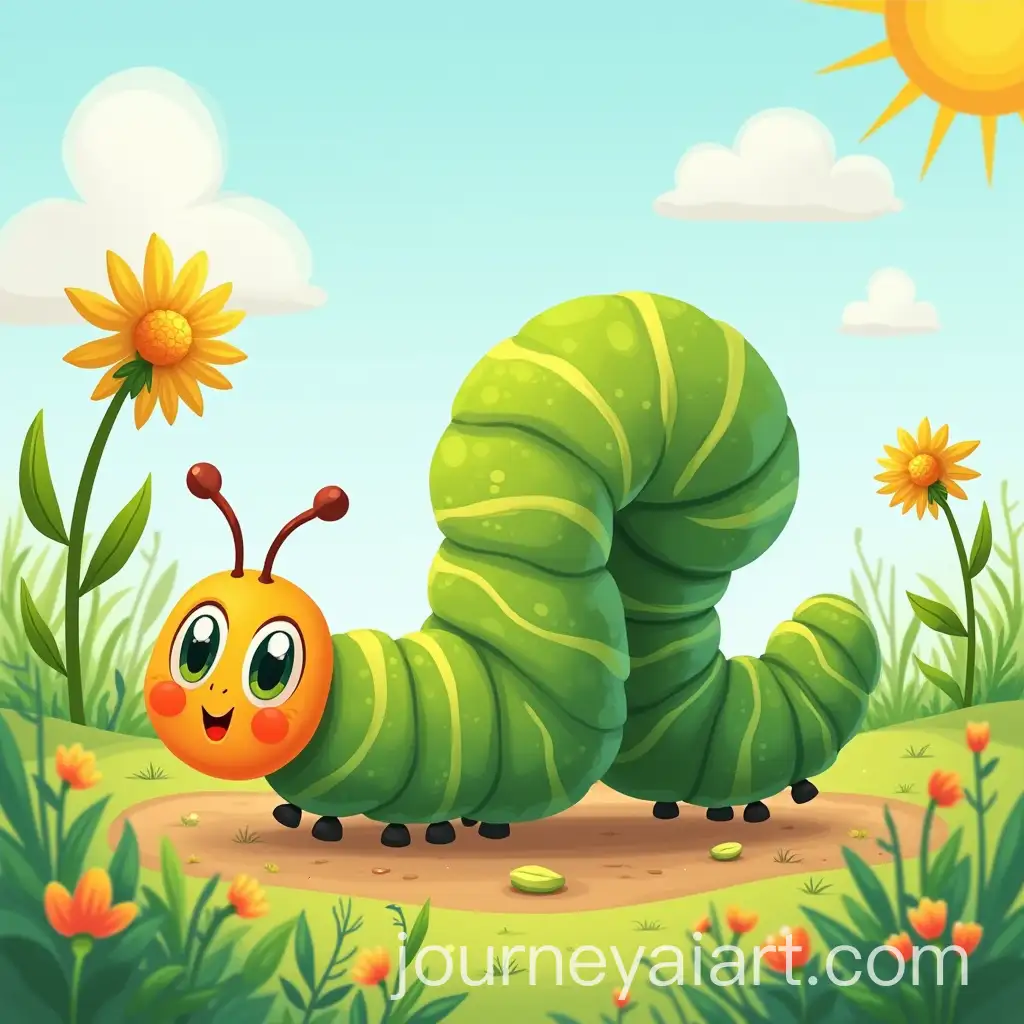 Colorful-Caterpillar-Birth-Scene-for-Childrens-Storybook