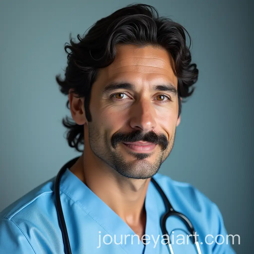 Doctor-Surgeon-with-Mustache-Passionate-about-Football-and-Maradona