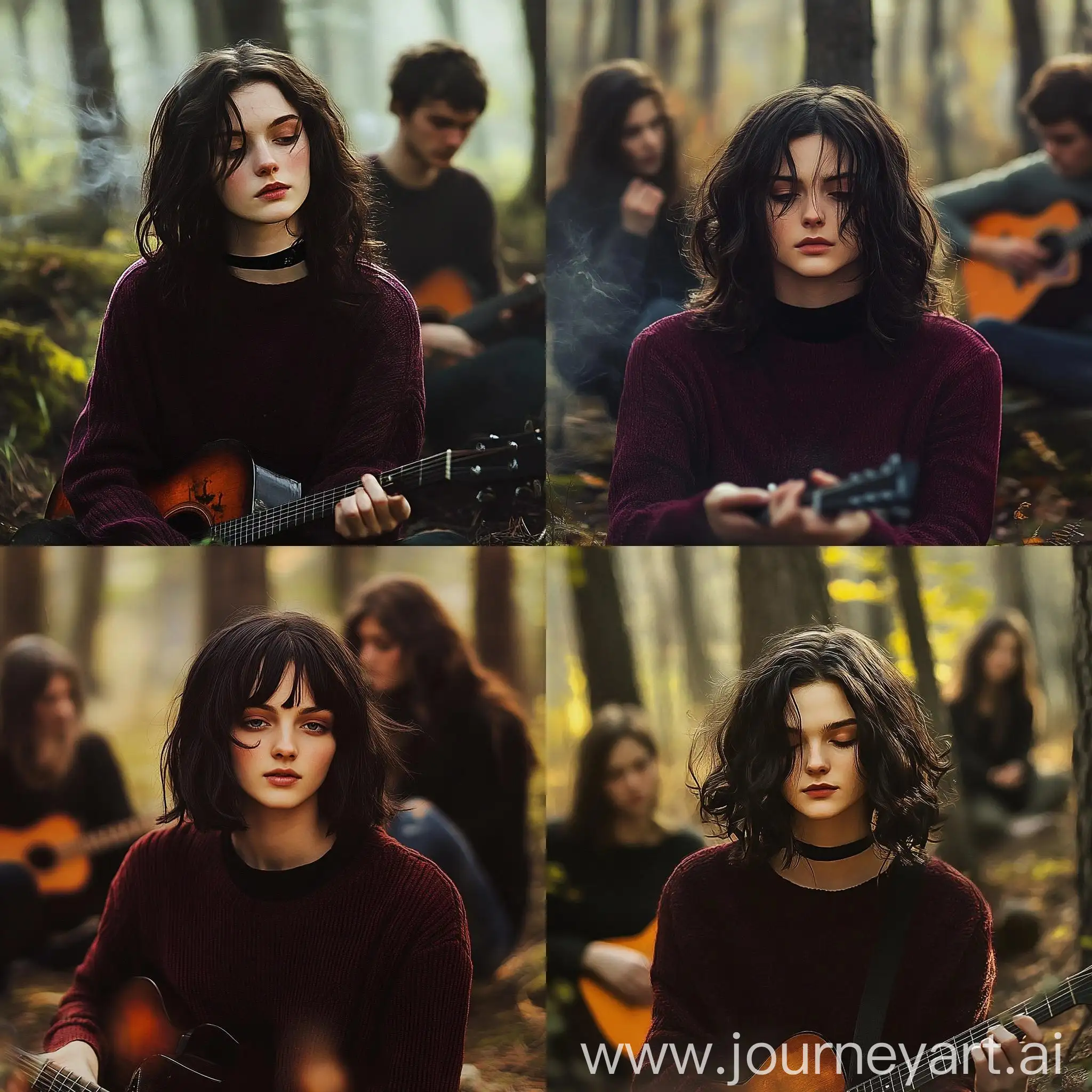 Forest-Journey-with-Girl-in-Burgundy-Sweater